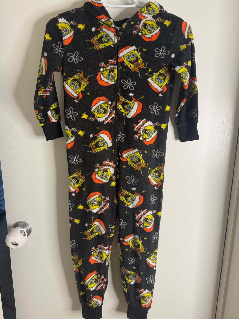 Kids SpongeBob Christmas themed Fleece Hooded Onesie XS (6)